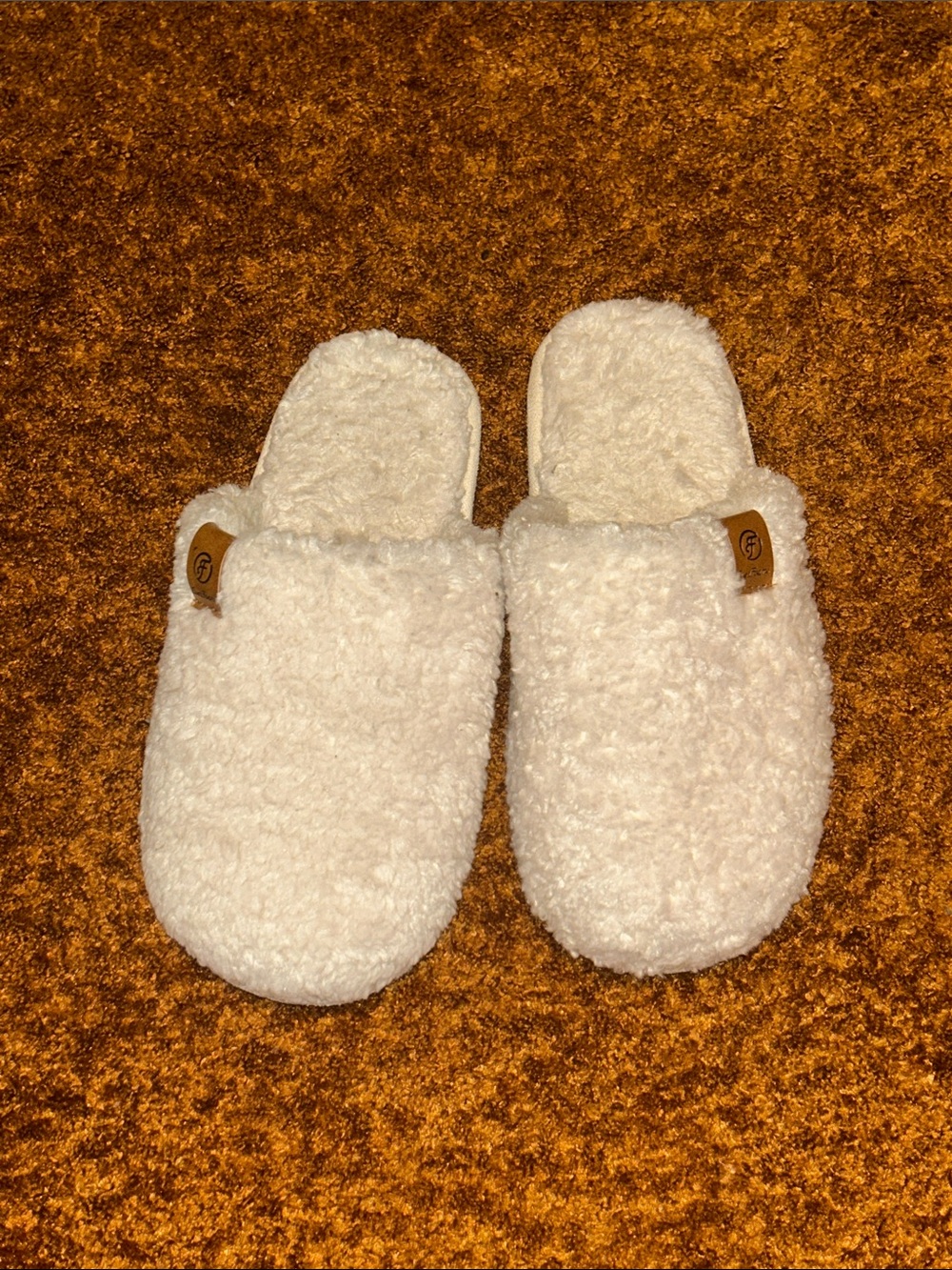 Plush Women's Cream Sherpa Slip-On Slippers
